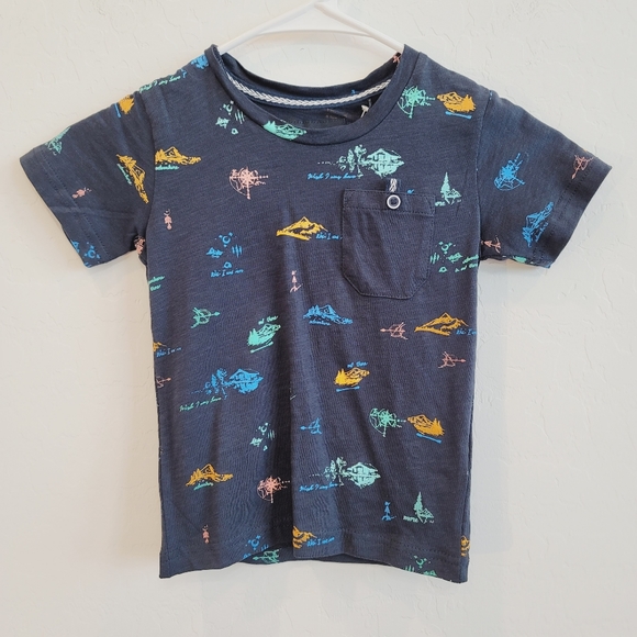 NWT Nomad Navy Blue Printed Short Sleeves Tee Toddler's Size 3T - Picture 10 of 11